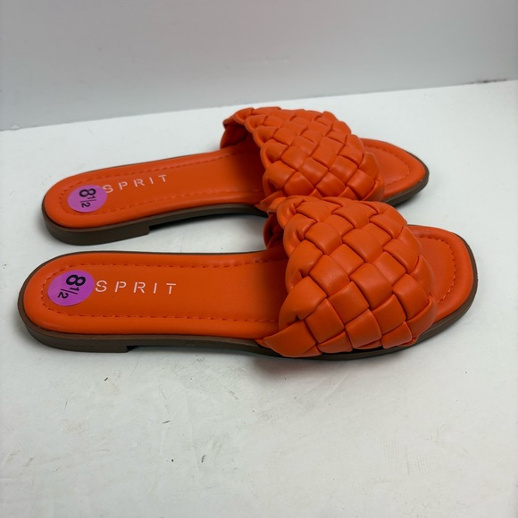 Esprit Sidney Orange Woven Slides Sandals Flats E2SID37 Womens size 8.5 New - Picture 4 of 6